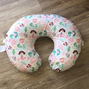 Boppy pillow with mermaid cover
